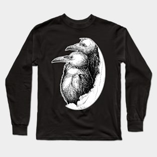 raven ink drawing - gothic art and designs Long Sleeve T-Shirt